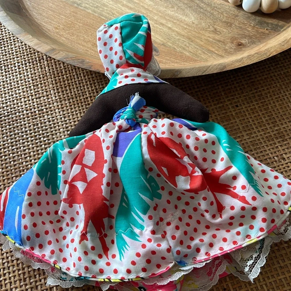 Vintage Caribbean Topsy Turvy cloth doll